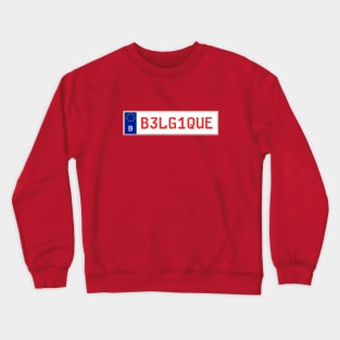 Belgium car license plate (French) Crewneck Sweatshirt